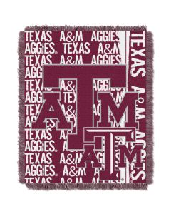 The Northwest Company Texas A&M College 48x60 Triple Woven Jacquard Throw - Double Play Series