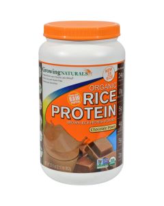 Growing Naturals Rice Protein Powder - Chocolate Power - 33.6 oz