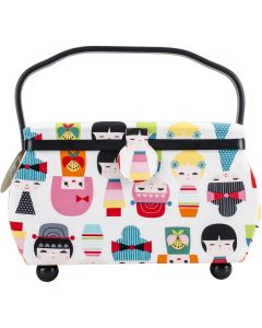 Prym Sewing Basket Rectangle -12.75"X7.625"X7.75" Doll Print