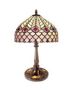 Warehouse of Tiffany Tiffany-style Peacock Table Lamp