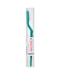 Fuchs Adult Medium Record V Nylon Bristle Toothbrush - 1 Toothbrush - Case of 10