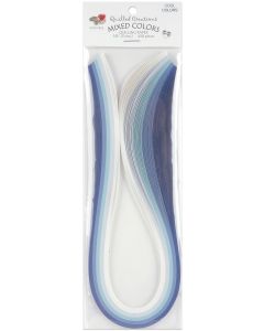 Quilled Creations Quilling Paper Mixed Colors .125" 100/Pkg-Cool (5 Colors) - Quilling Paper Mixed Colors .125" 100/Pkg-Cool (5 Colors)