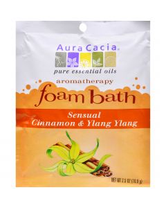 Aura Cacia Foam Bath Sensual Cinnamon and Ylang Ylang - 2.5 oz - Case of 6