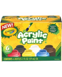 Crayola Acrylic Paint Set 2oz 6/Pkg-