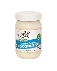 Field Day Organic Expeller Pressed Coconut Oil - Coconut Oil - Case of 6 - 14 oz.