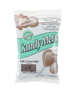 Wilton Candy Melts 12oz-Dark Cocoa Mint