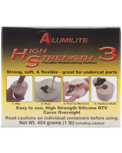 Amazing Casting Products Alumilite High Strength 3 Liquid Mold Making Rubber 1lb-Pink