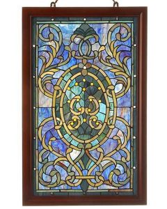 Warehouse of Tiffany Tiffany-style Boarder Wooden Frame Window Panel