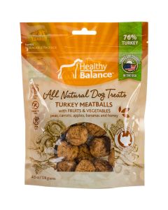 Ethical Pets Healthy Balance Dog Treats 4.5oz-Turkey Meatballs Fruit & Veggie