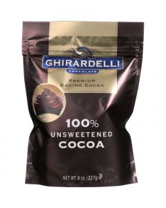 Ghirardelli Baking Cocoa - Premium - 100 Percent Unsweetened - 8 oz - case of 6