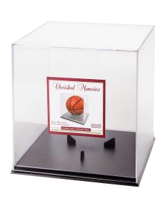 Darice NEW! Basketball Acrylic Display Case 12.25"X11.25"-Black Base