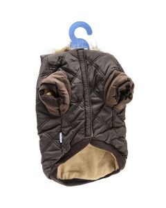 Nandog Pet Gear Stellar Pet Boutique Brown Parka-Medium