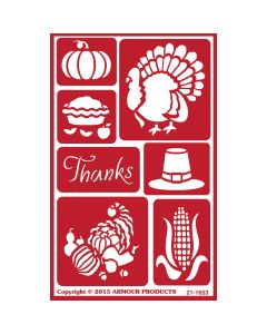 Armour Products Over 'N' Over Reusable Stencils 5"X8"-Give Thanx
