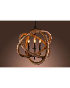 Warehouse of Tiffany's Rope Enclosed 3-light Chandelier