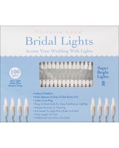 Darice Victoria Lynn Bridal Lights 100 Count 32'-Clear Bulbs W/White Wire