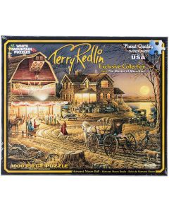 White Mountain Puzzles Jigsaw Puzzle Terry Redlin 1000 Pieces 24"X30"-Harvest Moon Ball