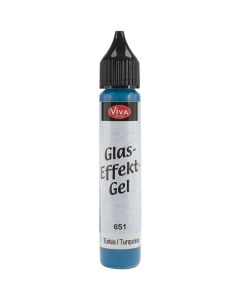 Viva Decor Glass Effect Gel 25ml-Turquoise