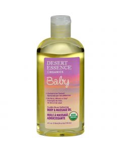 Desert Essence Baby Body and Massage Oil Cuddle Buns Softening Fragrance Free - 4 fl oz