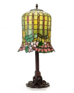 Warehouse of Tiffany 1-light Floral-inspired Bell Table Lamp