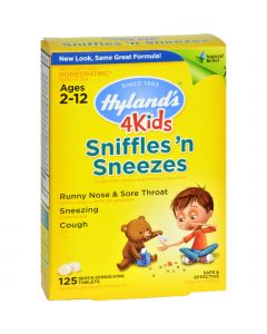 Hyland's Hylands Homeopathic Sniffles 'n Sneezes 4 Kids - 125 Tablets
