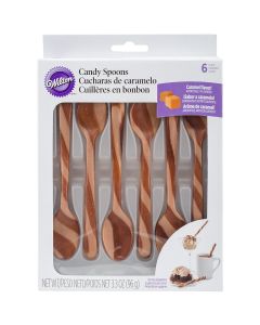 Wilton Flavored Candy Spoons 6/Pkg-Caramel