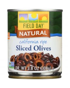 Field Day Olives - Black - Sliced - California Ripe - 3.8 oz - case of 12