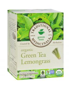 Traditional Medicinals Organic Golden Green Tea - 16 Tea Bags - Case of 6
