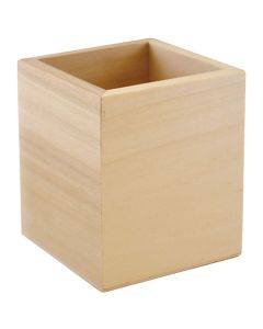 Multicraft Imports Wooden Pen & Pencil Tub 3.5"-Square