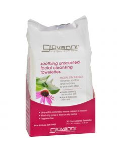 Giovanni Hair Care Products Giovanni Facial Cleansing Towelettes - Unscented - 30 Pre-moistened Towelettes