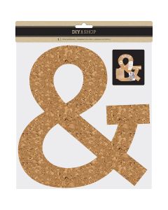 American Crafts DIY Shop 3 3D Cork Ampersand 10"X.5" Thick-Ampersand