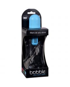 Bobble Water Bottle - With Carry Tether Cap - Medium - Blue - 18.5 oz