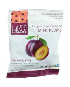 Fruit Bliss Organic Dried Plums - French Agen - Mini - 1.76 oz - Case of 12