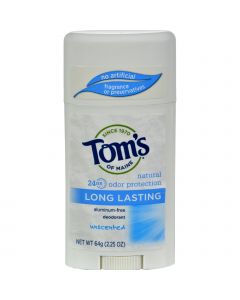 Tom's of Maine Natural Long-Lasting Deodorant Stick Unscented - 2.25 oz Each - Case of 6