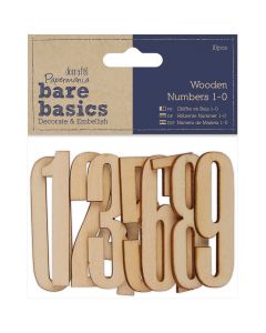 docrafts Papermania Bare Basics Wooden Numbers 10/Pkg-0 Through 9