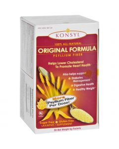 Konsyl Pharmaceuticals Psyllium Fiber - Orange Flavor - Packets - 30 Count