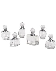 Darice Crystal Perfume Bottle Assortment 2"-Clear