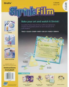 Grafix Shrink Film 8.5"X11" 6/Pkg-Clear