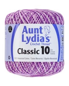 Coats Crochet Aunt Lydia's Classic Crochet Thread Size 10-Shades Of Purple