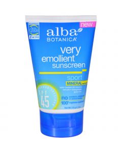 Alba Botanica Sunscreen - Sport Mineral SPF 45 - 4 oz