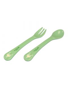 Green Sprouts Eco-Friendly Cornstarch Fork and Spoon Set - Green