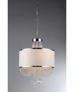 Warehouse of Tiffany Hera Shaded Crystal-detailed 4-light Chandelier