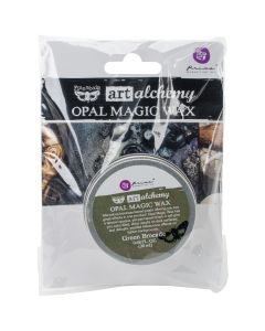 Prima Marketing NEW! Finnabair Art Alchemy Opal Magic Wax .68 Fluid Ounce-Green Brocade