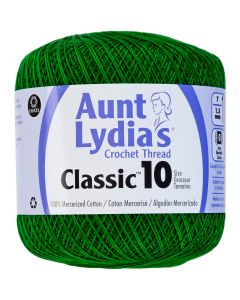 Coats Crochet Aunt Lydia's Classic Crochet Thread Size 10-Myrtle Green