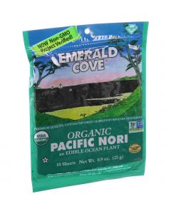 Emerald Cove Organic Pacific Nori - Untoasted Hoshi - Silver Grade - .9 oz - Case of 6
