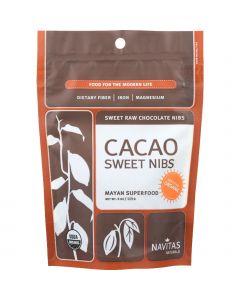 Navitas Naturals Cacao Nibs - Organic - Sweet - Raw - 4 oz - case of 12