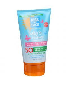 Kiss My Face Sunscreen - Mineral - Lotion - Babys First Kiss - SPF 50 - 4 oz