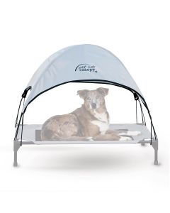Pet Cot Canopy - K&H Pet Products Coolin' Pet Cot Medium Gray / Blue 25" x 32" x 7"