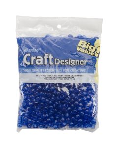 Darice Pony Beads 6mmX9mm 720/Pkg-Transparent Dark Sapphire
