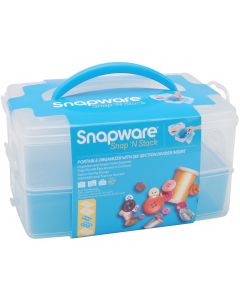 Snapware Snap 'n Stack Craft Organizer Medium Rectangle 2 Layers-5"X10"X6.5"