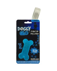 Blazing Ledz Large LED Adjustable Dog Collar-Blue